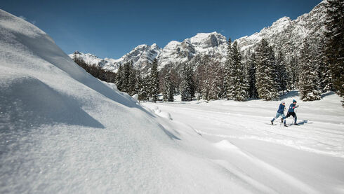 Langlaufpiste im Saastal